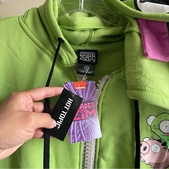 NWT Invader Zim GIR cosplay hoodie jacket top  XL - Picture 7 of 8
